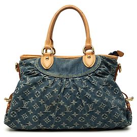 Borsa Louis Vuitton Monogram Denim Neo Cavie GM Blu