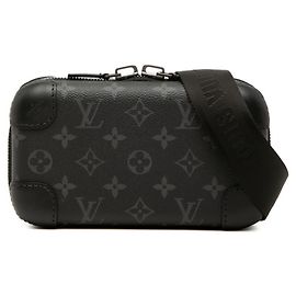 Louis Vuitton Monogram Eclipse Horizon Clutch Schultertasche Schwarz