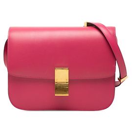 Céline Bolso de hombro Celine Classic Box Rosa