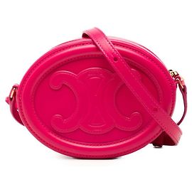 Céline Celine Triomphe Oval Purse Schultertasche Pink