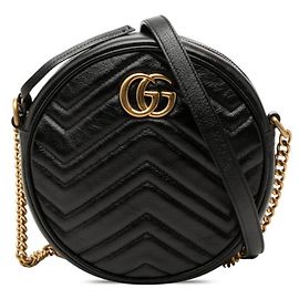 Bolsa de Ombro com Corrente Gucci GG Marmont Preto