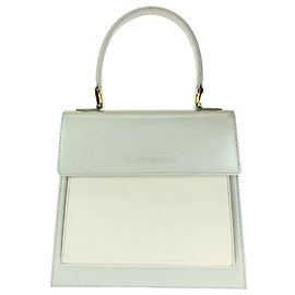 Autre Marque Yves Saint Laurent Vintage YSL Leather Handbag White