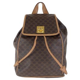 Céline Celine Macadam Rucksack Braun