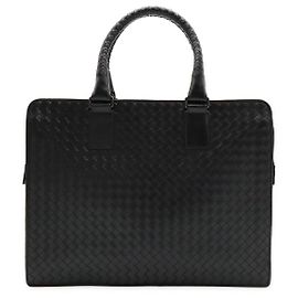 Bottega Veneta Intrecciato Briefcase Black