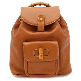 Mini sac à dos Gucci Bamboo Marron