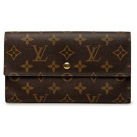 Louis Vuitton Monogram Portefeuille Tresor International Long Wallet Marron