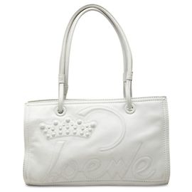 Saco Tote Loewe Crown Stud Branco