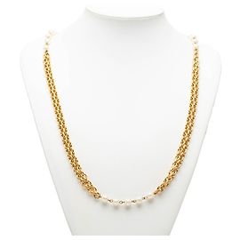 Collana lunga a catena vintage Chanel D'oro