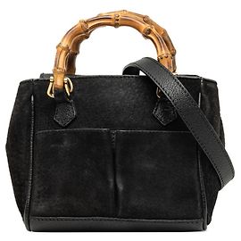 Gucci Bamboo Handbag Shoulder Bag Black