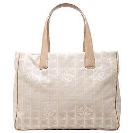 Chanel Coco Mark New Travel Line Tote MM Bag Beige