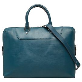 Maletín Louis Vuitton Epi Portedocument Jour Azul
