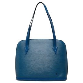 Louis Vuitton Epi Lussac Tote Bag in Toledo Blue Blue
