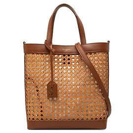 Autre Marque Saco Tote Saint Laurent Toy Wicker North South Marrom