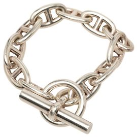 Hermès Pulseira de Berloques Hermes Chaine d'Ancre GM 11-Link Prata