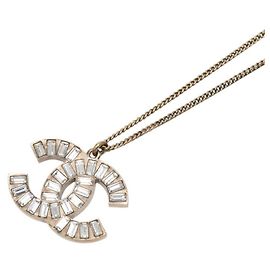 Chanel Coco Mark Bijou Chain Pendant Necklace Golden