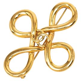Broche Vintage Chanel Coco Mark Dourado