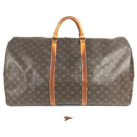 Borsa Louis Vuitton Monogram Keepall 60 Marrone