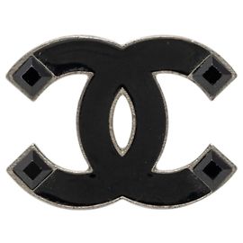 Chanel Coco Mark Brooch Black