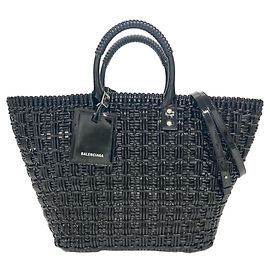 Borsa Tote Balenciaga Bistro S Basket Nero