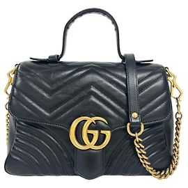 Bolsa de Ombro Gucci GG Marmont Small Preto