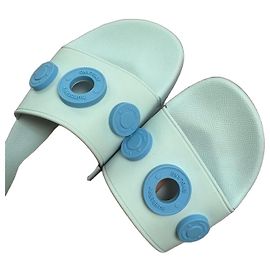 Chanclas Burberry para mujer de goma Blanco Azul