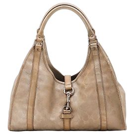 Gucci Monogram Hobo-Tasche Beige