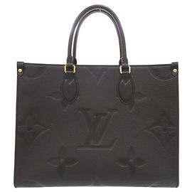 Louis Vuitton OnTheGo MM Monogram Empreinte Tote Bag Black