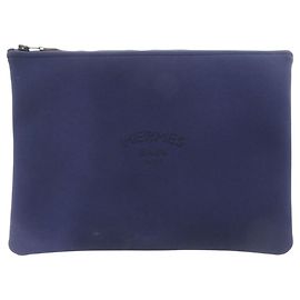 Hermès Sac à main pochette Hermes Neoban GM en polyamide Navy Bleu Marine