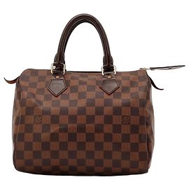 Sac à main Louis Vuitton Speedy 30 Damier Ebene Canvas Marron Damier ebène