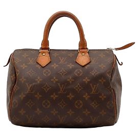 Louis Vuitton Speedy 30 Monogram Canvas Handbag Brown Monogram