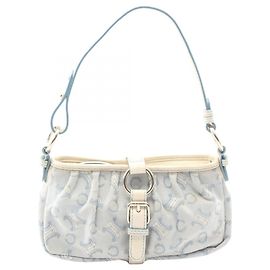 Céline Celine Paris Macadam Handtasche Weiß Blau
