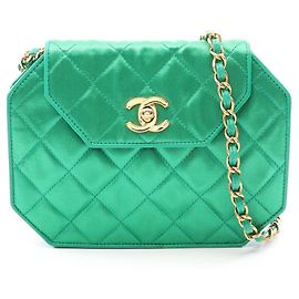 Bolso de hombro Mini Matelassé Chanel Verde