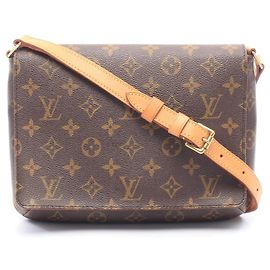 Louis Vuitton Musette Tango Monogram Shoulder Bag Brown