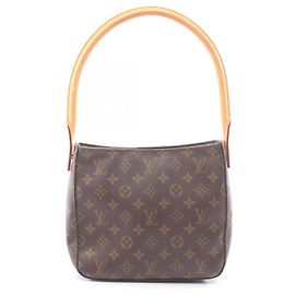 Bolso de hombro Louis Vuitton Looping MM Castaño