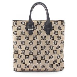 Borsa Tote Loewe Anagram Nero Beige