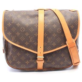 Sac à épaule Louis Vuitton Saumur 35 Monogram Marron