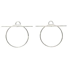 Hermès Hermes Loop Earrings in Silver 925 Silvery