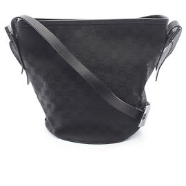 Bolsa de Ombro Gucci GG Canvas - Black Preto