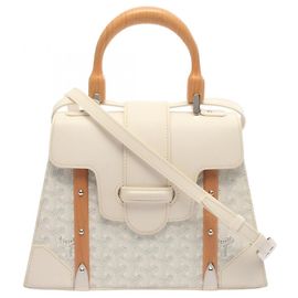 Bolsa 2-Way Goyard Saigon PM Marrom Branco