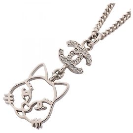 Collana Chanel B16K Coco Mark Cat Argento Altro