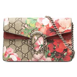 Borsa a tracolla e spalla con catena Gucci GG Blooms Dionysus Multicolore Beige