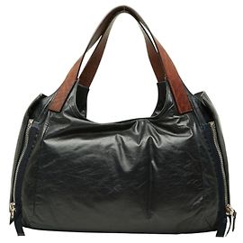 Céline Celine Dark Navy Leather Tote Bag Navy blue