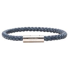 Hermès Bracciale con Charms Hermes Goliath Charm Argento Blu navy