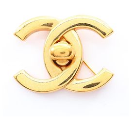Spilla Chanel Coco Mark placcata oro D'oro