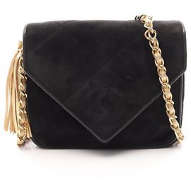 Chanel Coco Mark Diamond Stitch Shoulder Bag Black