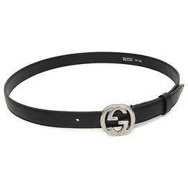 Ceinture Gucci Interlocking G (Outlet) Cuir Medium Noir