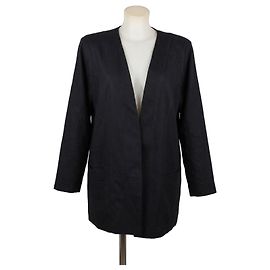 Gianni Versace Wollmantel Jacke Schwarz Blau