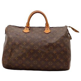 Louis Vuitton Speedy 30 Monogram Canvas Handbag Brown Monogram