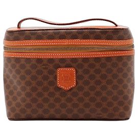 Céline Celine Monogram Vanity Case Braun