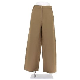 Khaite Weite Hose Khaki Viscose Khaki